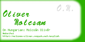oliver molcsan business card