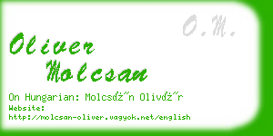 oliver molcsan business card